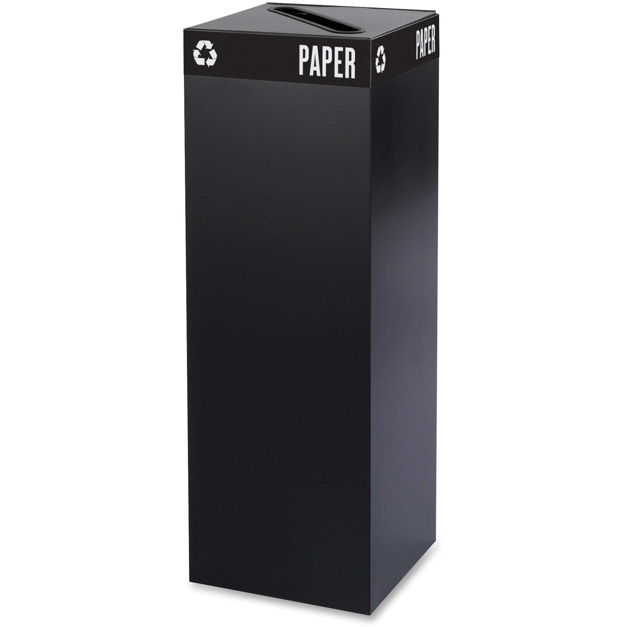 Safco Products 2984BL Public Square Recycling Receptacle Base, 42-Gallon (Top sold separately), Black