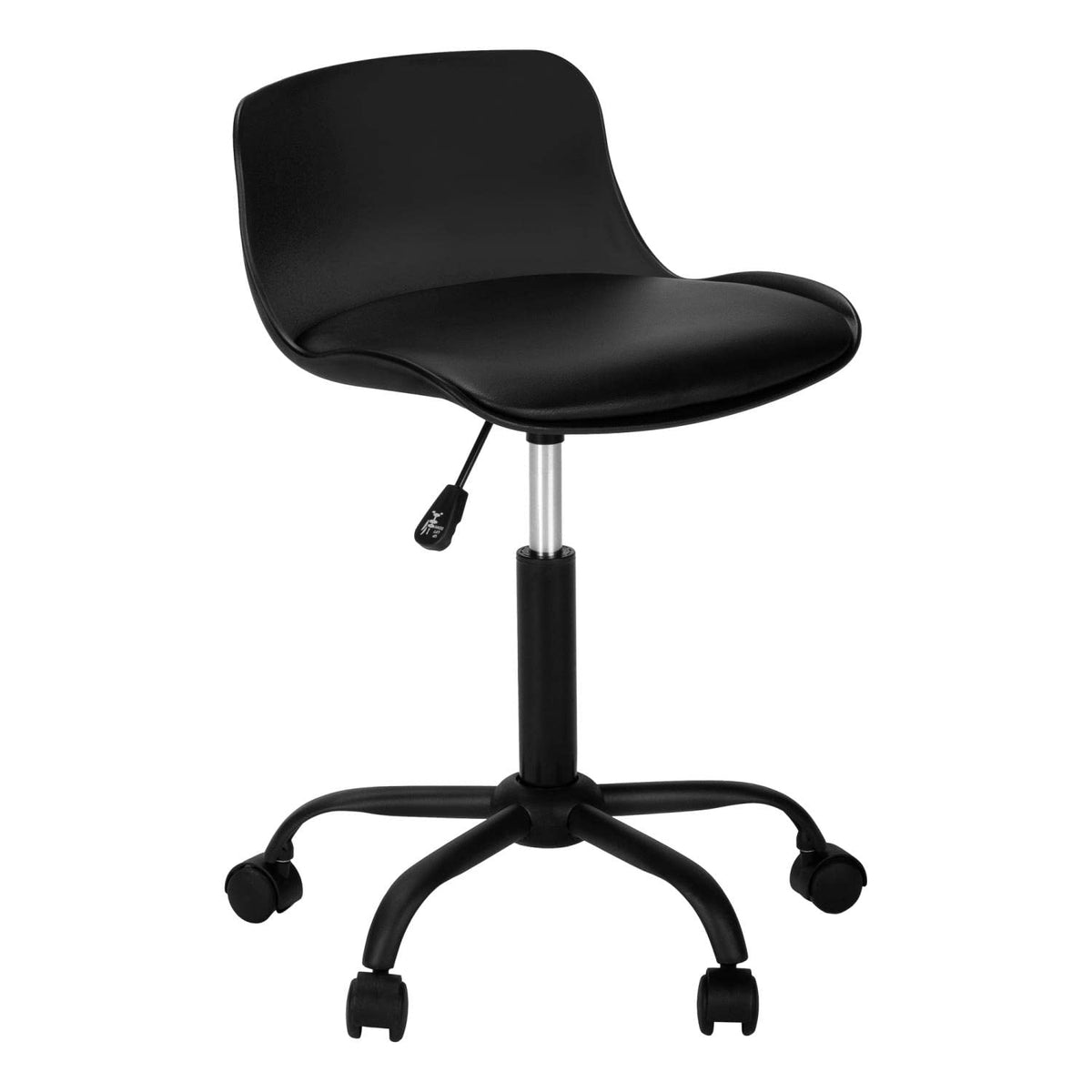 Monarch Specialties I 7464 Office Chair, Adjustable Height, Swivel, Ergonomic, Computer Desk, Work, Juvenile, Metal, Pu Leather Look, Black, Contemporary