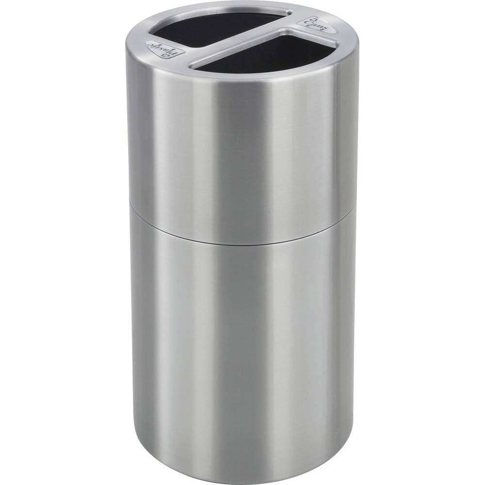 Safco - Dual Recycling Receptacle 30Gal Stainless Steel &quot;Product Category: Breakroom And Janitorial/Recycling Receptacles & Lids&quot;