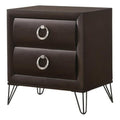 Acme Tablita 2-Drawer Wooden Nightstand in Dark Merlot