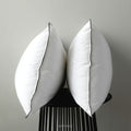 Apsmile Organic Feather Down Pillows Set Of 2, Standard Size Bed Pillows For Sleeping With 100% Cotton Cover, 3-Chamber Hybrid F