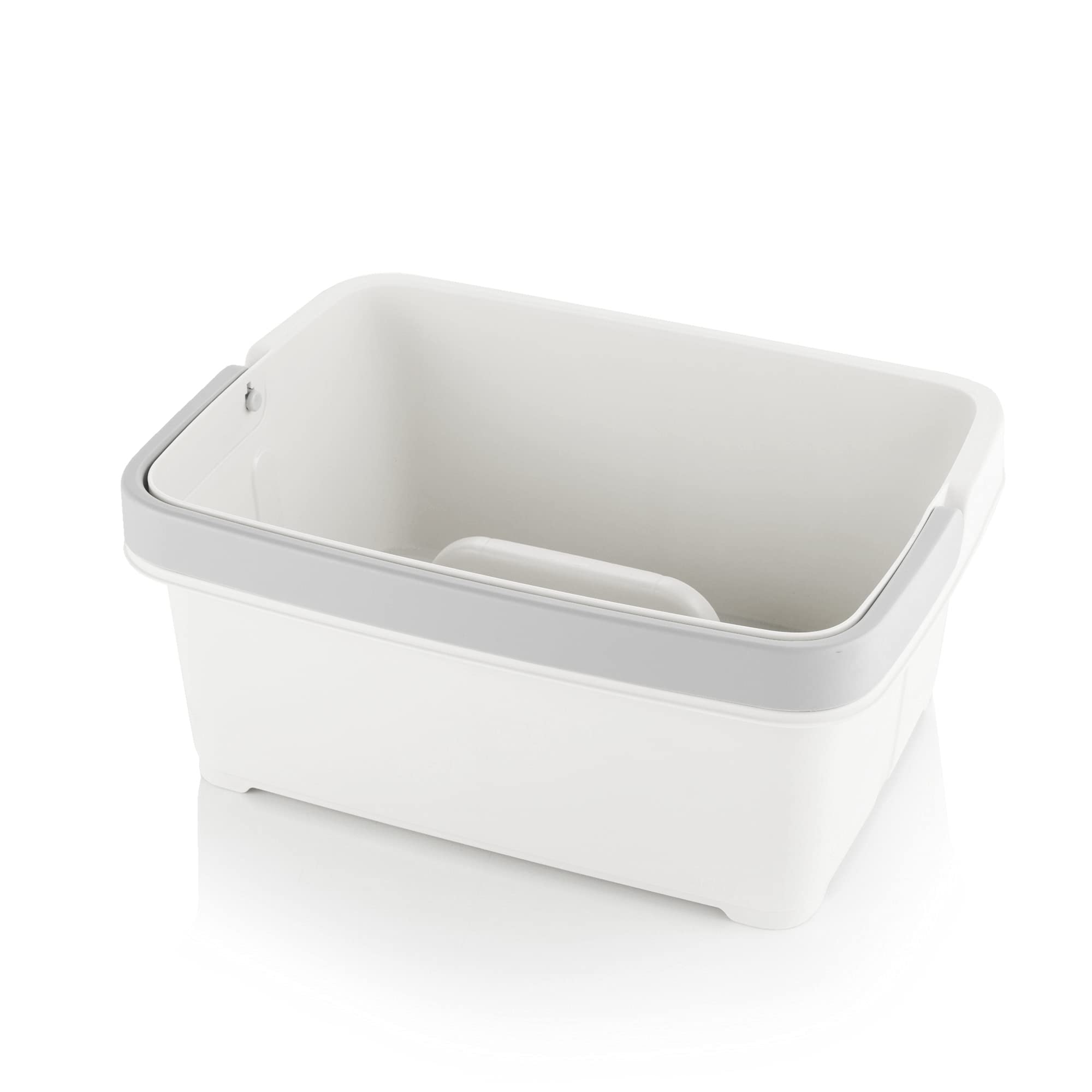 Minky Large Storage Caddy - Easy to Clean Plastic Storage Bin with Foldaway Handle - Perfect for Cleaning, Crafts, Baby Items, D