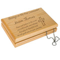 Engraved First Communion Valet Box, Personalized First Holy Communion Gifts for Boys & Girls, Wooden Box for Rosary Beads