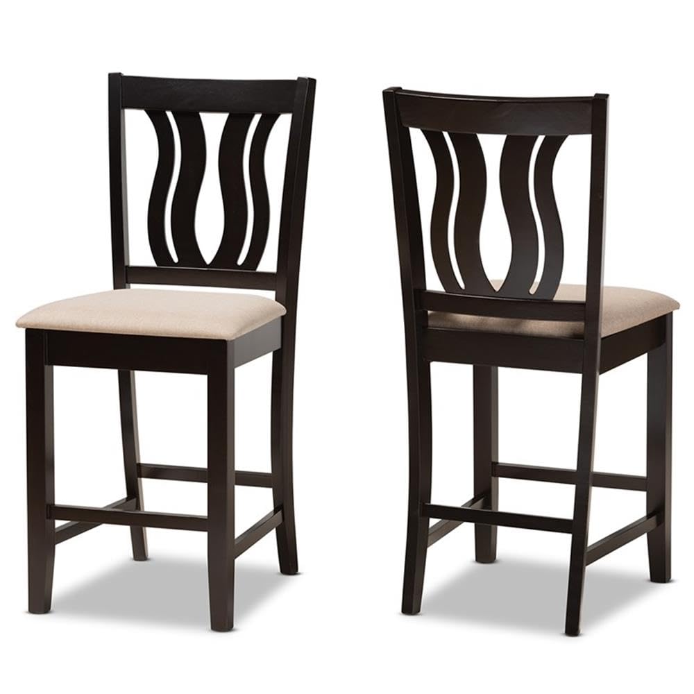 Baxton Studio Fenton Counter Stool Set
