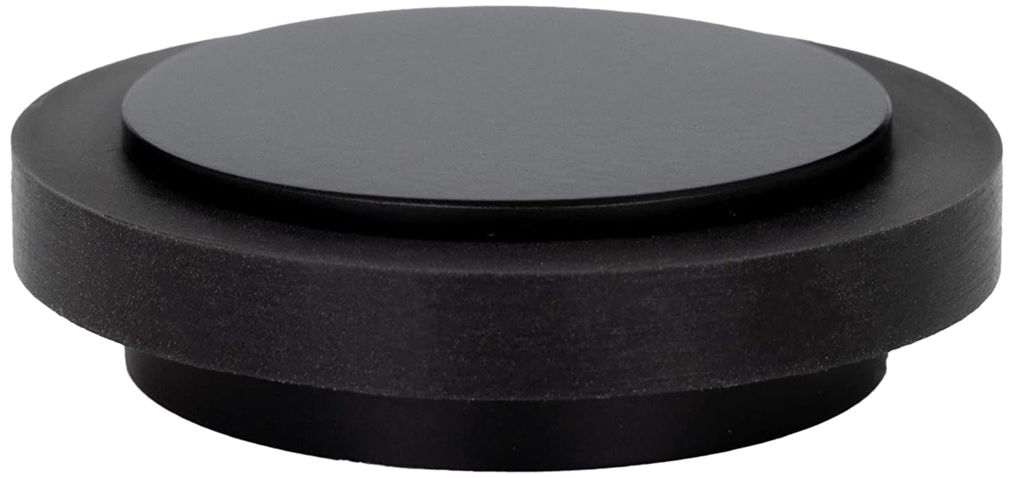Evi Herrajes | Adhesive Doorstop | W:1.37' - H:0.55' | Modern Design With Low Height | Natural Silicone Protection | Black Lac