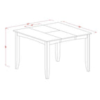 East West Furniture FAIR7-BLK-W Fairwind 7 Piece Kitchen Counter Height Set Consist of a Square Pub Table with Pedestal and 6 Dining Room Chairs, 54x54 Inch