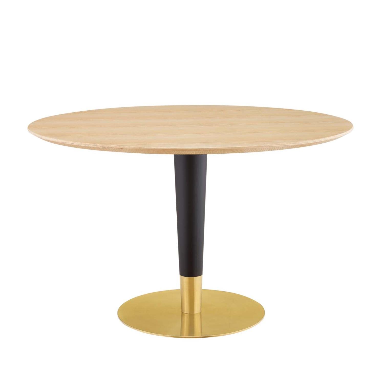 Modway EEI-5147-GLD-NAT Zinque 47&quot; Dining Table, Gold Natural
