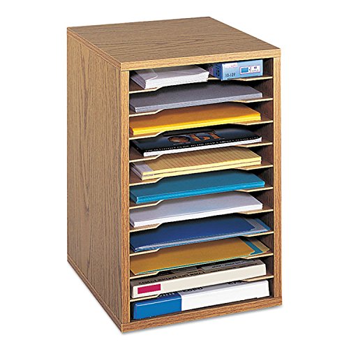 Safco Adjustable Vertical Wood Shelf Organizer