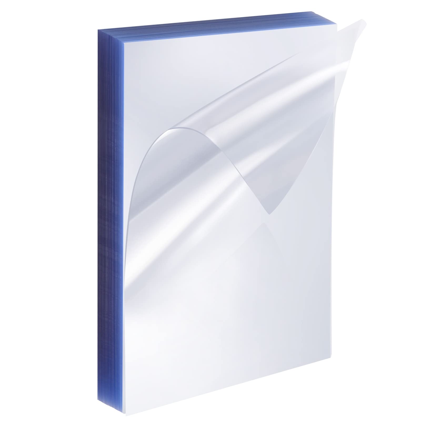 Juvale 100 Pack Clear Presentation Covers For Binding, Letter Size 10 Mil Plastic Sheets For Reports, Presentations, Awards, Boo