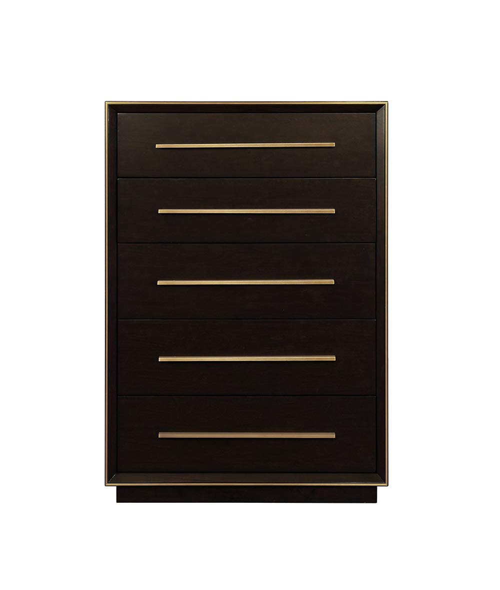 Coaster 215715 Ingerson 5-Drawer Chest, Smoked Peppercorn