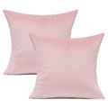 Valentine Pink Soft Solid Velvet Throw Pillow Covers Romantic Decorative Cozy Square Cushion Cases Home Decor For Couch Sofa Bed
