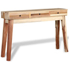 vidaXL Solid Reclaimed Wood Console Table with Drawers - Vintage-Style Handmade Wooden Entry Table - Hallway Table with Ample Storage Space