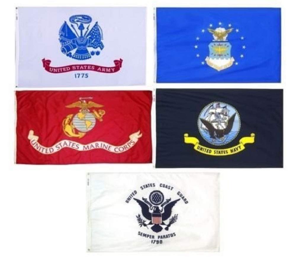 Wholesale Lot Of 3X5 Ft 5 Branches Military Set Flags 3'X5' Banner Grommets