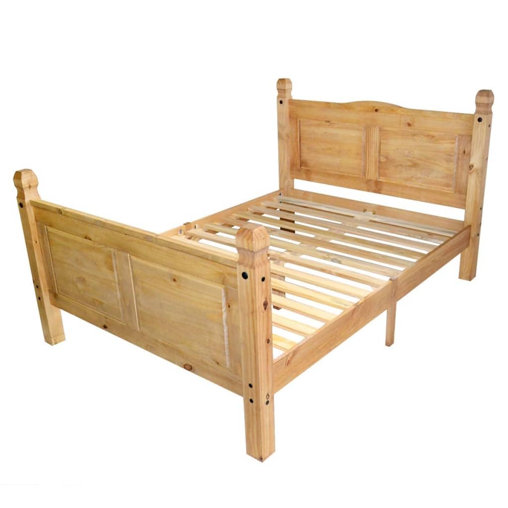 vidaXL Bed Frame Mexican Pine Corona Range 63&quot;x78.7&quot;