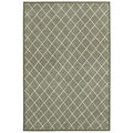 HomeRoots Grey Polypropylene, Polyester 4’ x 6’ Gray and Ivory Diamond Indoor Area Rug