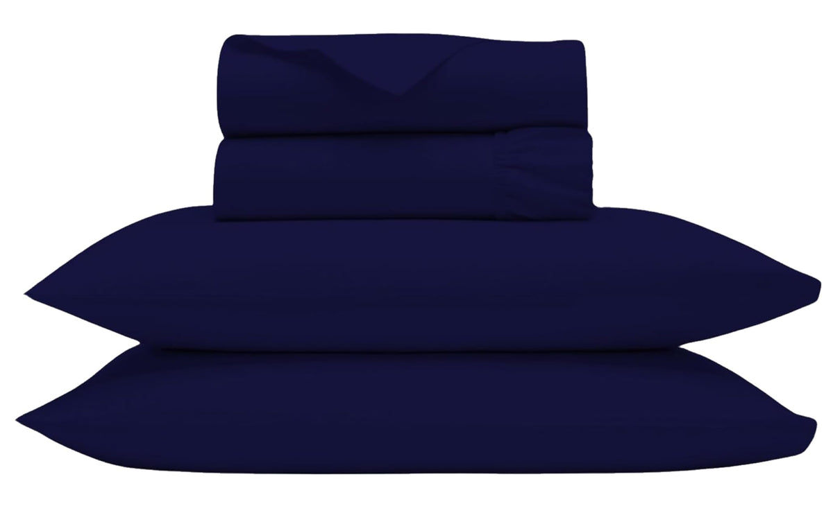 Bluemoon Homes 1000 Thread Count Egyptian Cotton Sheets Full Size 4 Piece Sheet Set - All Around Elastic 18' Deep Fitted Sheet,