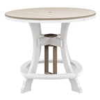 American Furniture Classics Five Piece Round Counter Height Dining Set, Weatherwood/White
