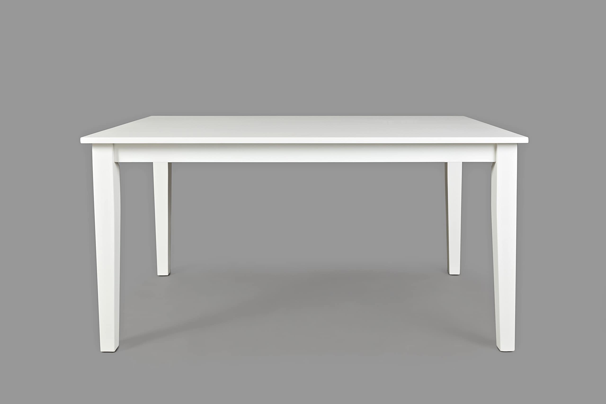Jofran Simplicity Rectangle Dining Table Paperwhite, 36 W X 60 D X 30 H, Linen Finish, (Set of 1)