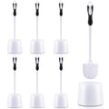 Tioncy 6 Pack 14.96 Inches Toilet Brush with Holder Toilet Bowl Brush and Caddy Set Stiff Bristles Scrubber for Bathroom Cleanin