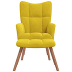 vidaXL Relax Armchair with Footrest Mustard Yellow Velvet