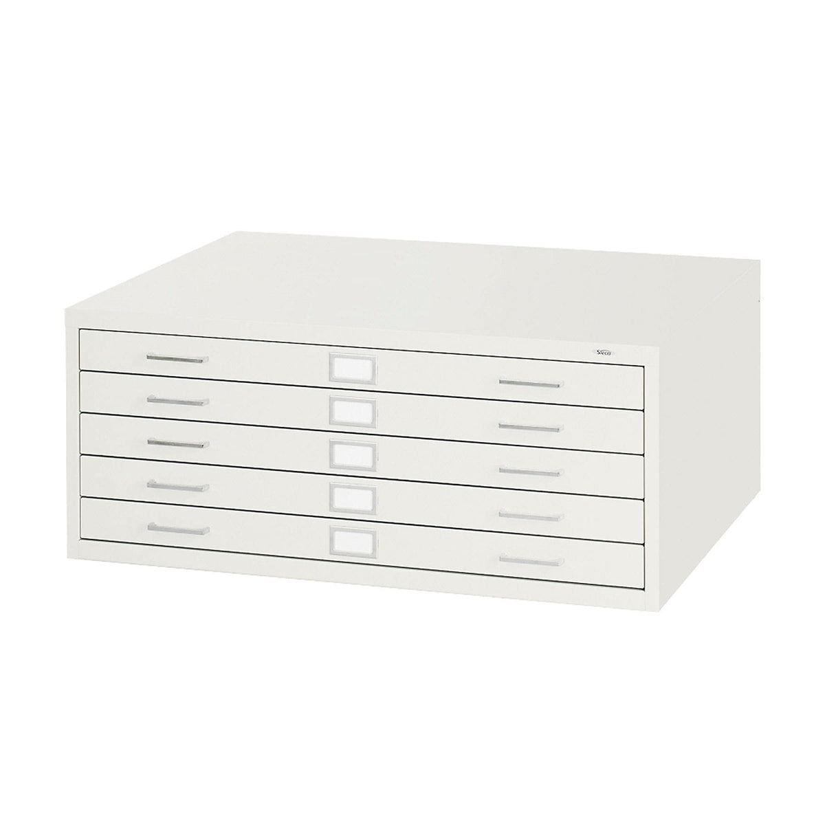 Safco Products Flat File for 36&quot; W x 24&quot; D Documents, 5-Drawer (Additional Options Sold Separately), White