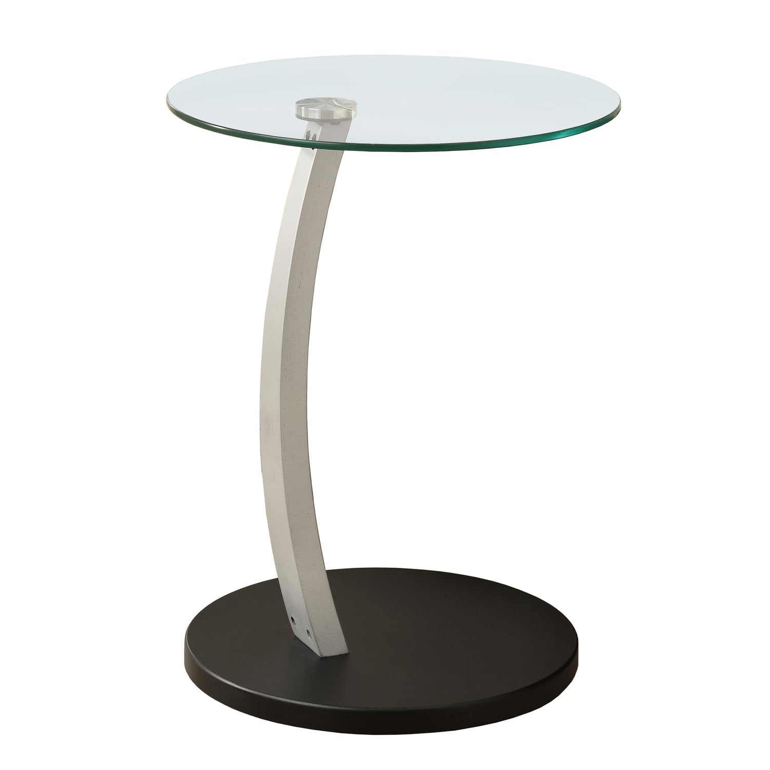 Bentwood Accent Table with Tempered Glass