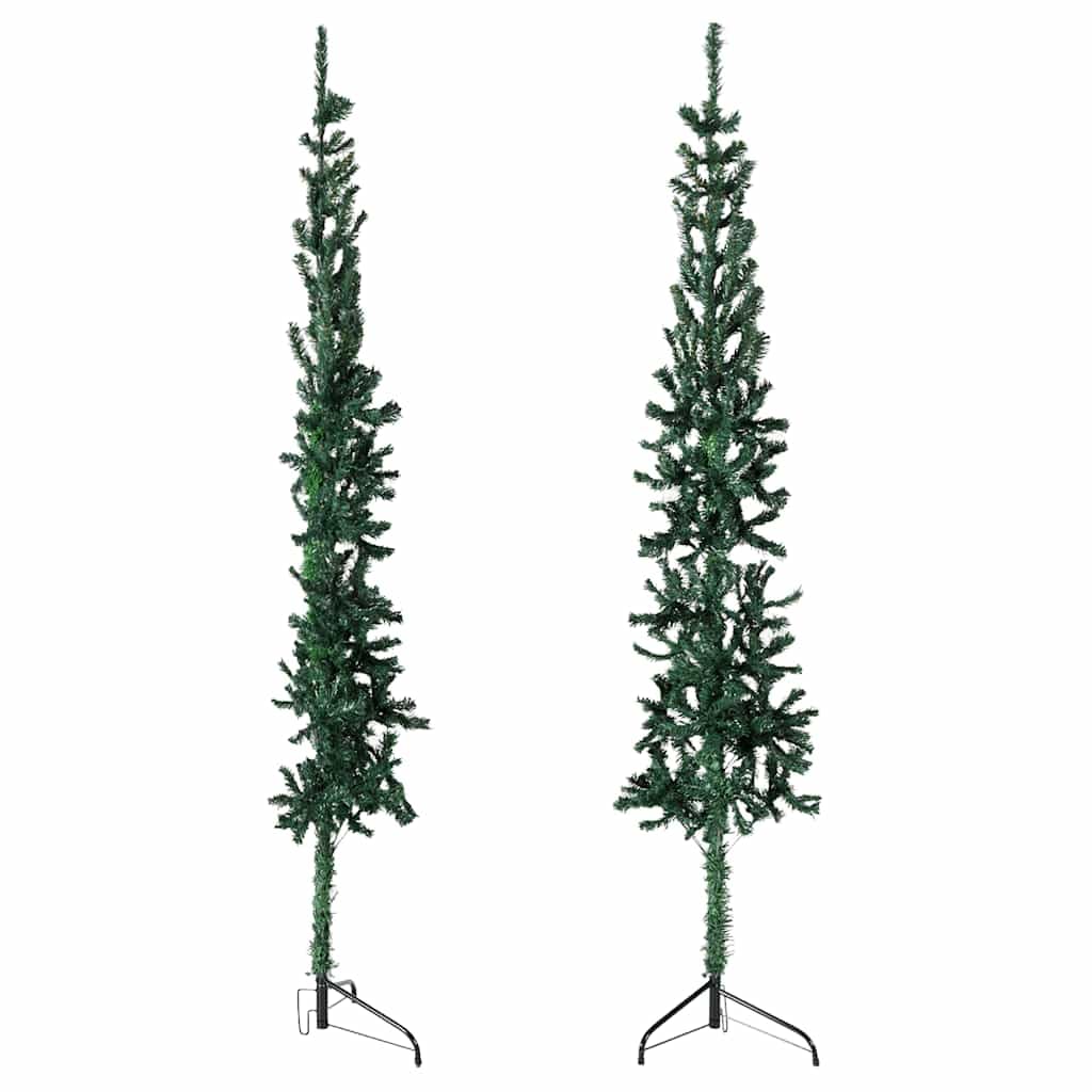 Vidaxl Slim Artificial Half Christmas Tree With Stand Green 47.2"