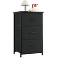 Somdot Dresser for Bedroom with 3 Drawers, Storage Organizer Chest of Drawers with Removable Fabric Bins for Closet Bedside Livi