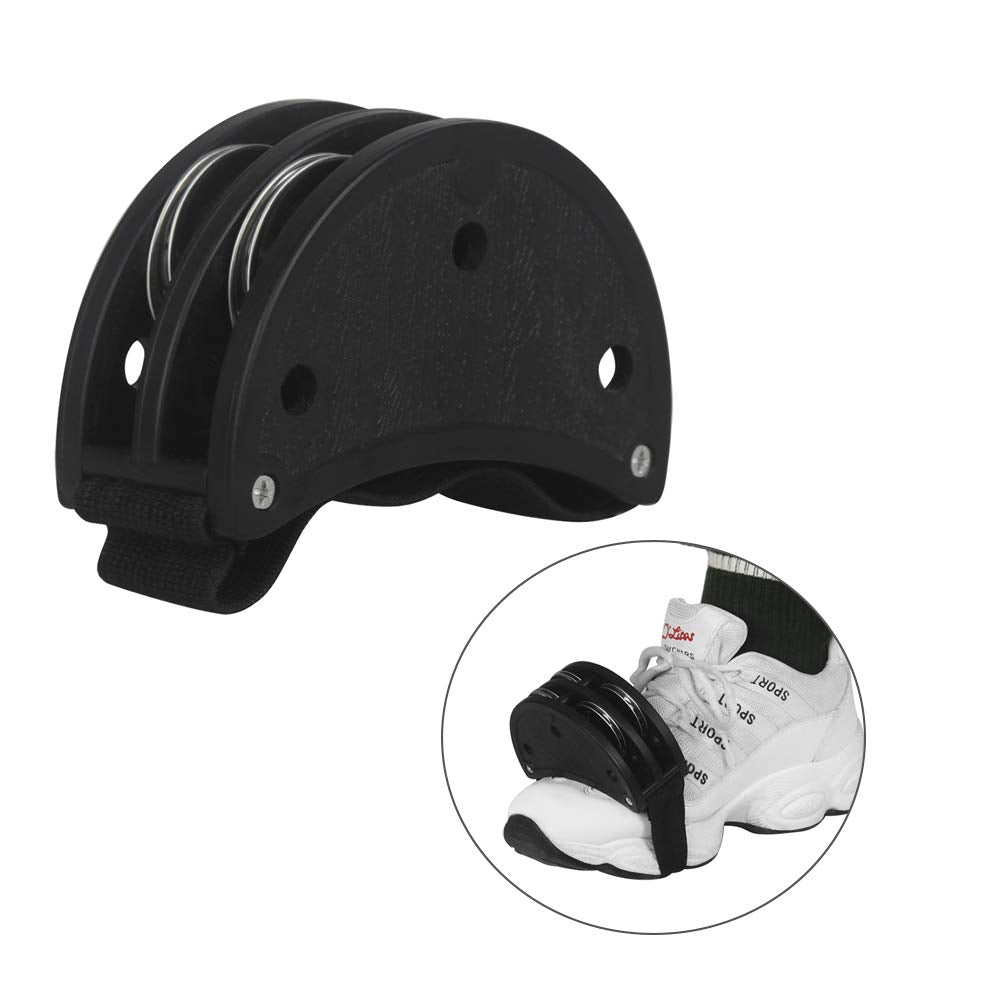 Decdeal ABS Foot Tambourine with 2 Sets Metal Jingle Bell Cajon Box Drum Companion Accessory