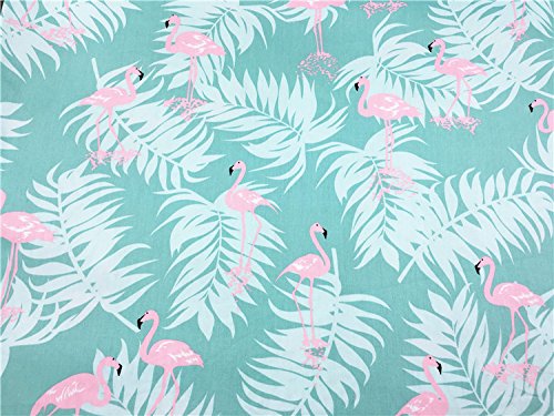 Taoson Aqua Blue Flamingos Pattern 100% Cotton 300 Thread Count Body Pillow Cover Pillowcase Pillow Protector Cushion Cover With