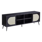 Acme Furniture 2 Doors and Four Open Shelves TV Stand, Black