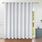 Bgment Large Room Darkening Blackout Curtains Fashion Sliding Door Curtain 180 X 96 Inches, Wide Thermal Room Divider Window Curtain, 1 Panel, Greyish White, 96 Length X Wide 180