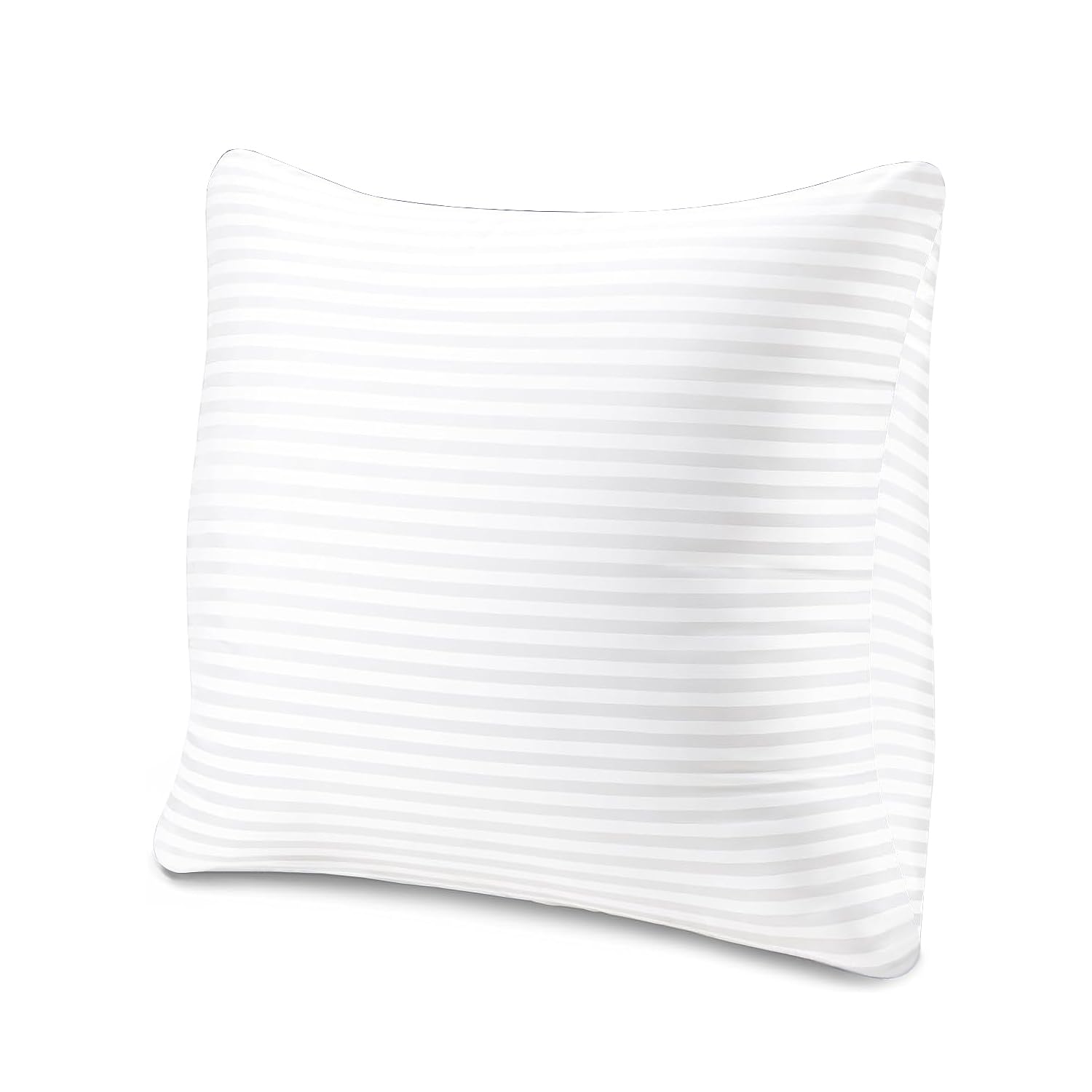 Evz Premium Stuffer Pillow Insert Sham Square Form Polyester, 22' L X 22' W, Standard White Striped, For 22' Covers