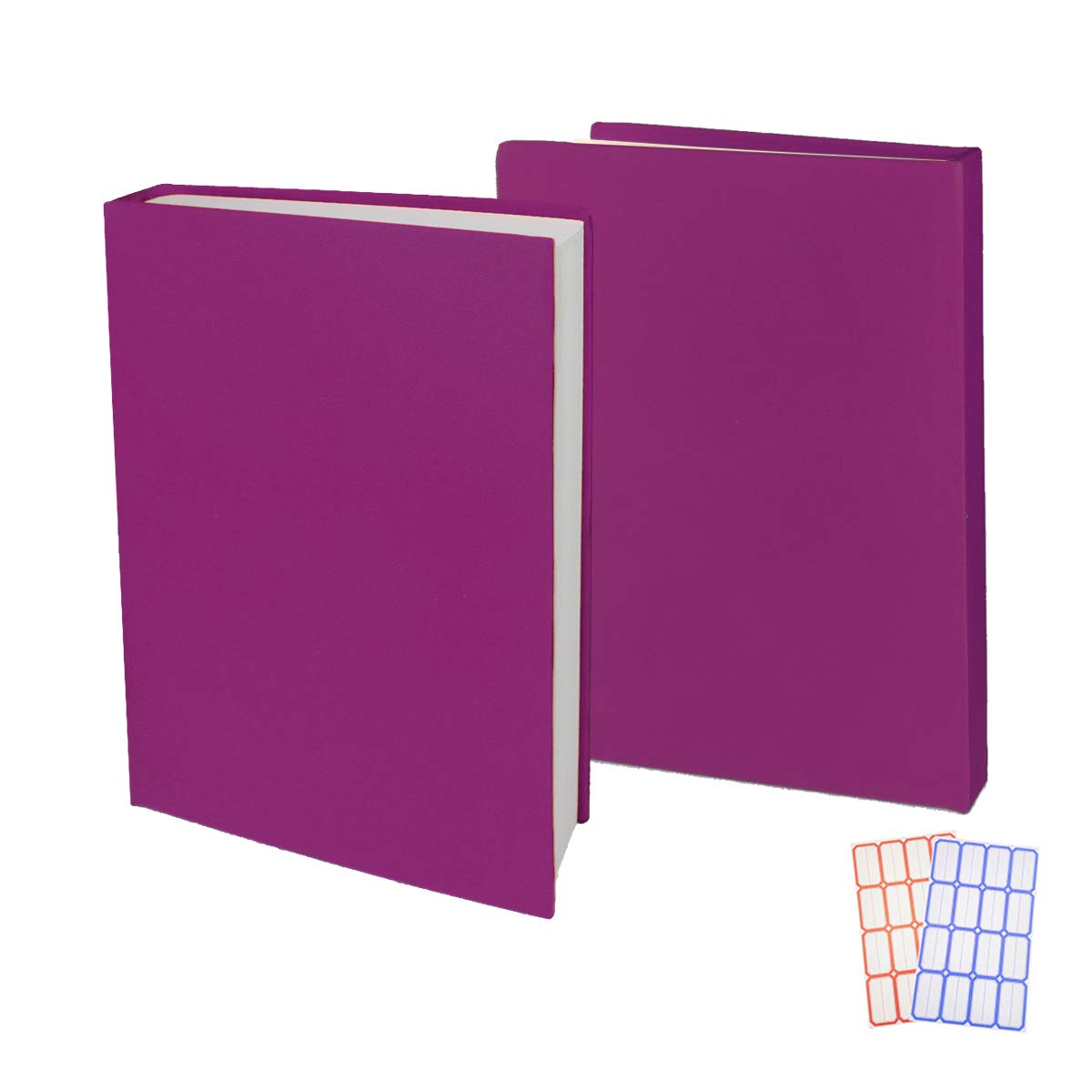 2 Pack Stretchable Book Sleeve Covers, For Paperbacks Hardcover Textbooks Up To 9' X 12', Office Supplies With Free Sticker La