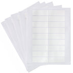 White Rectangular Waterproof Essential Oil Labels For Bottles & Jars - 3' X 1', 5 Sheets, 90 Labels