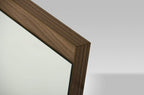 HomeRoots Furniture Hallway Bedroom Modern Walnut Mirror - 24' H