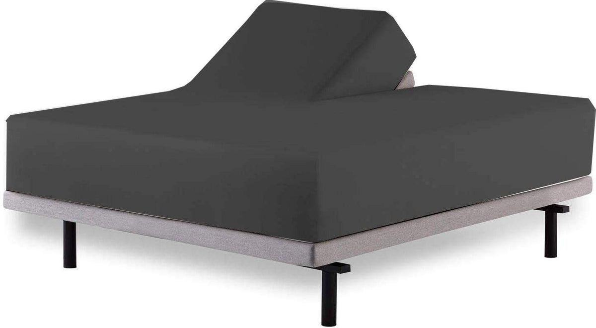 Top Split King Sheets Sets For Adjustable Bed-Sheets For Sleep Number Beds, Split Top King-King 34' Top Split King Sheets -4 Pc