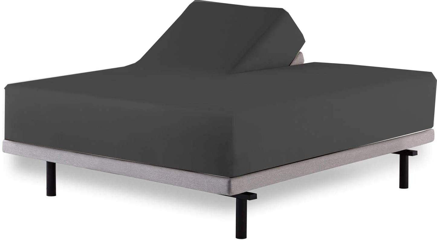 Top Split King Sheets Sets For Adjustable Bed-Sheets For Sleep Number Beds, Split Top King-King 34' Top Split King Sheets -4 Pc