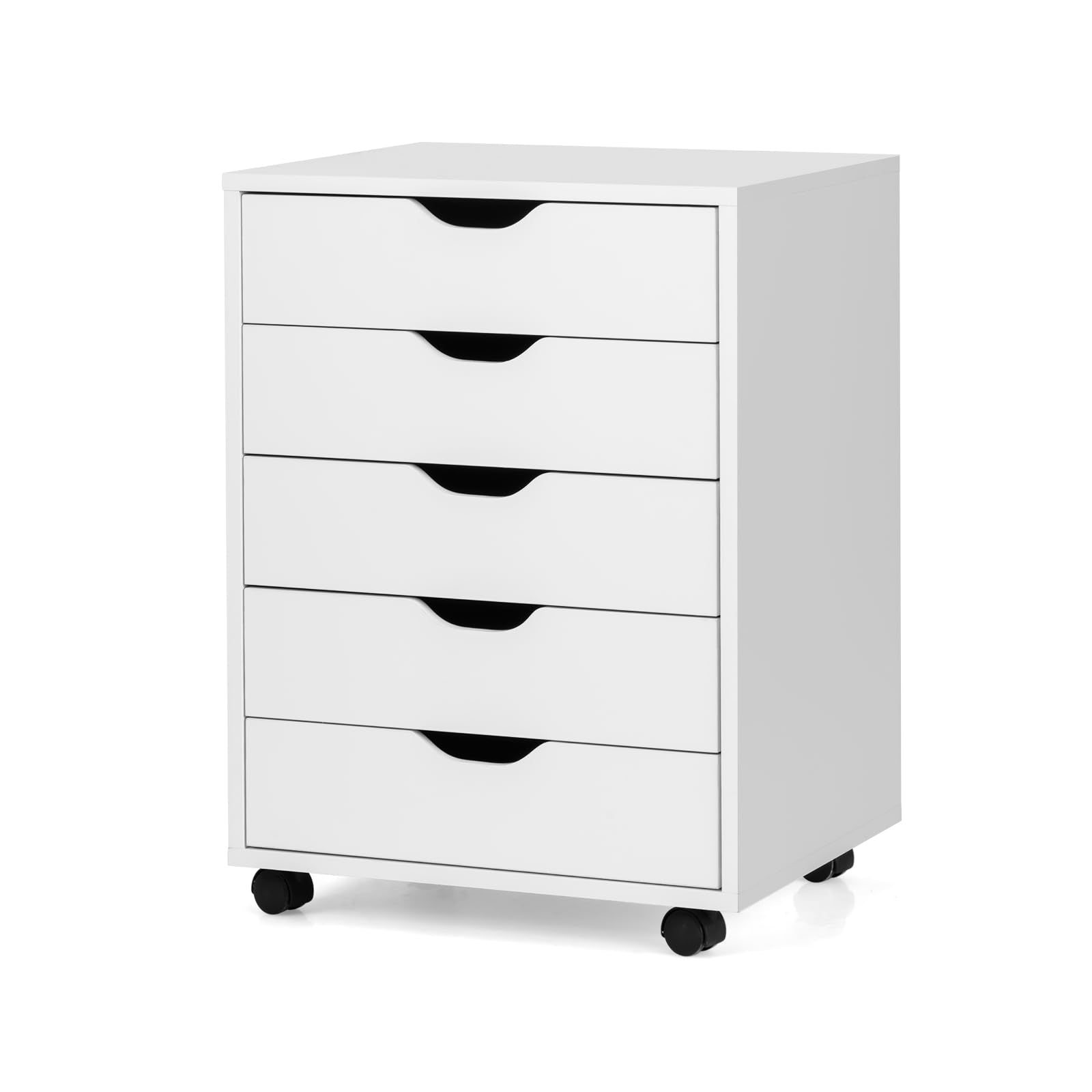 Silkydry 5 Drawers File Storage Cabinet, 26.5' Vertical Filling Cabinet For Home Office, Under Desk Office Drawer Organizer, Un