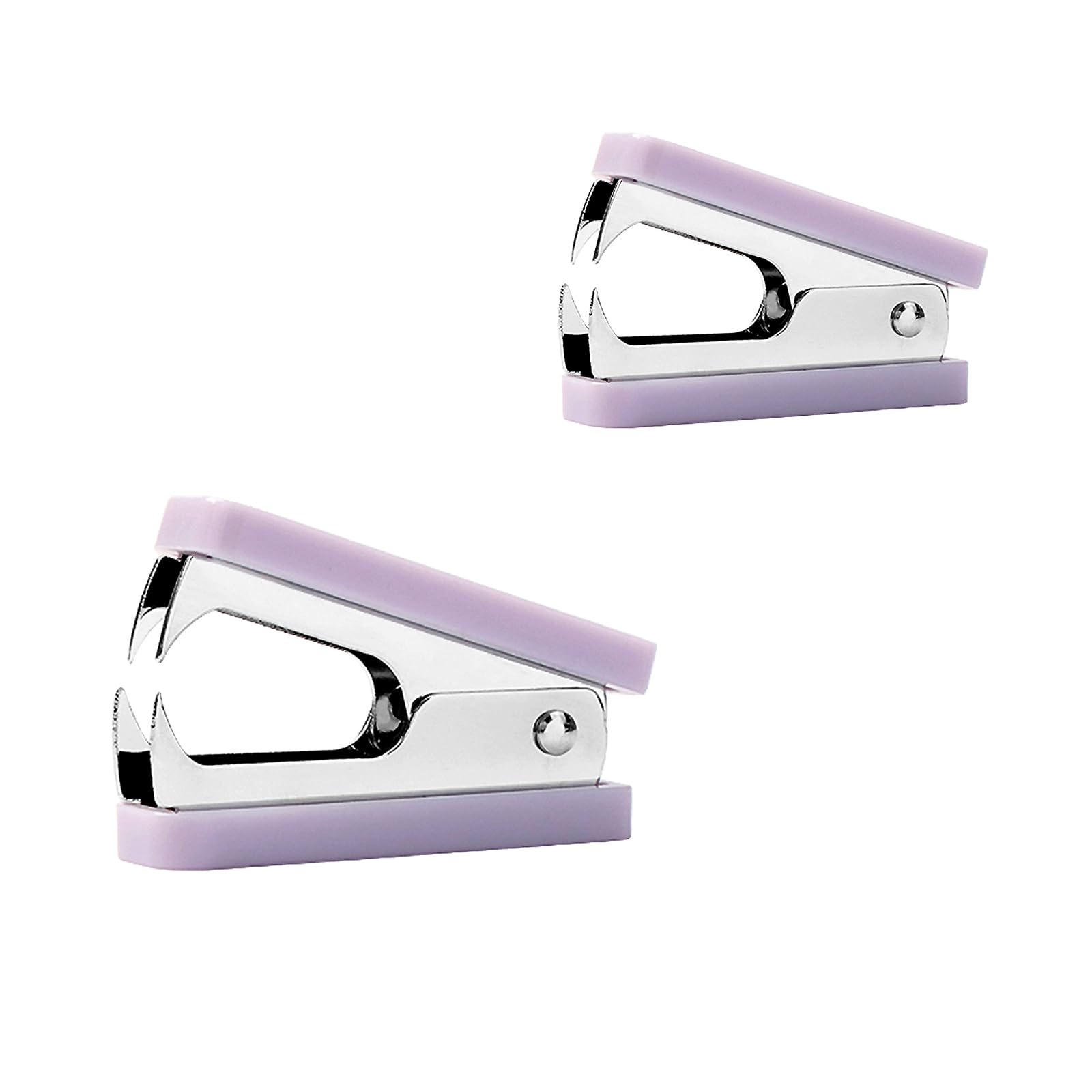 Purple Staple Remover 2pcs Cute Staples Puller Removal Tool with Lock Plastic Body Steel Jaws for Office School Desk Accessories