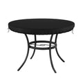 Outdoor Patio Furniture Covers, Round Table Covers, Waterproof Patio Covers, UV Resistant Anti-Fading Cover for Round Table, Bla