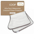 Coop Home Goods Ultra-Tech Waterproof Crescent Pillow Protector - Zippered Covers for Crescent Pillows, Queen Size, Oeko-Tex Cer