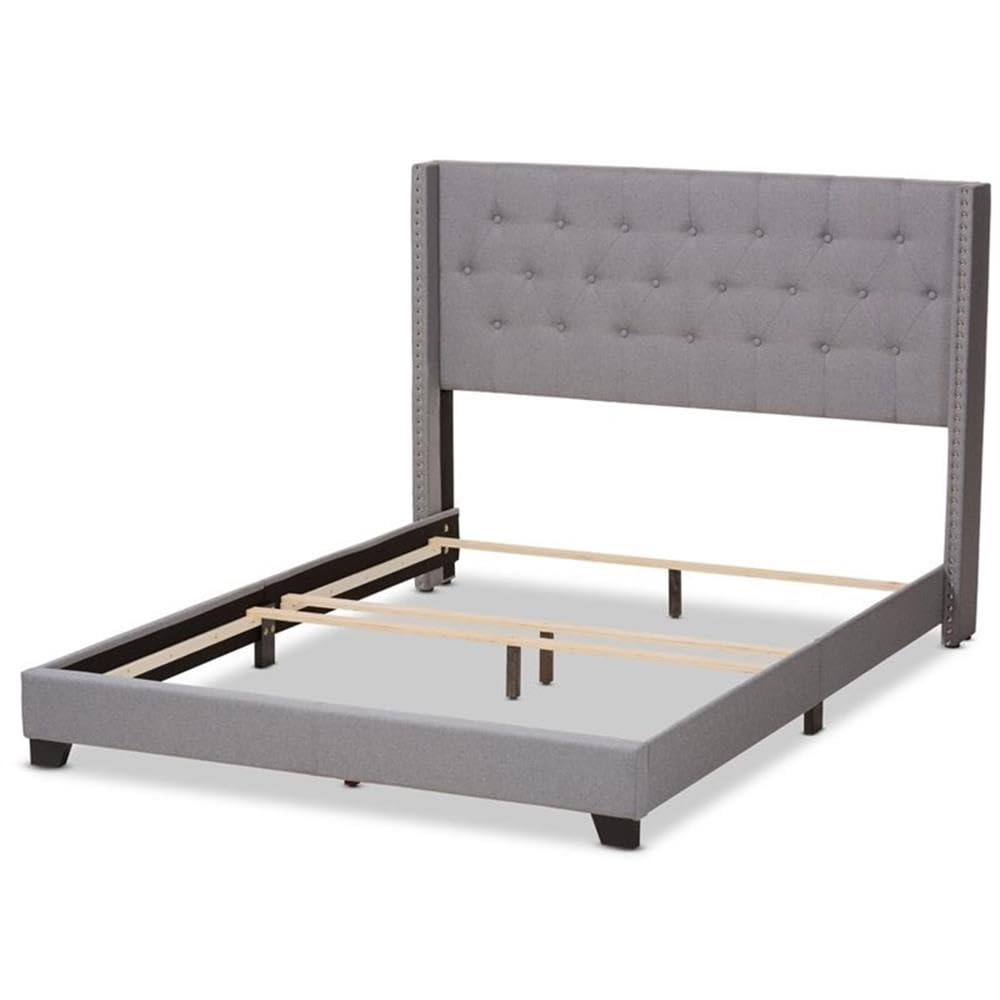 Baxton Studio Brady Upholstered Queen Size Bed