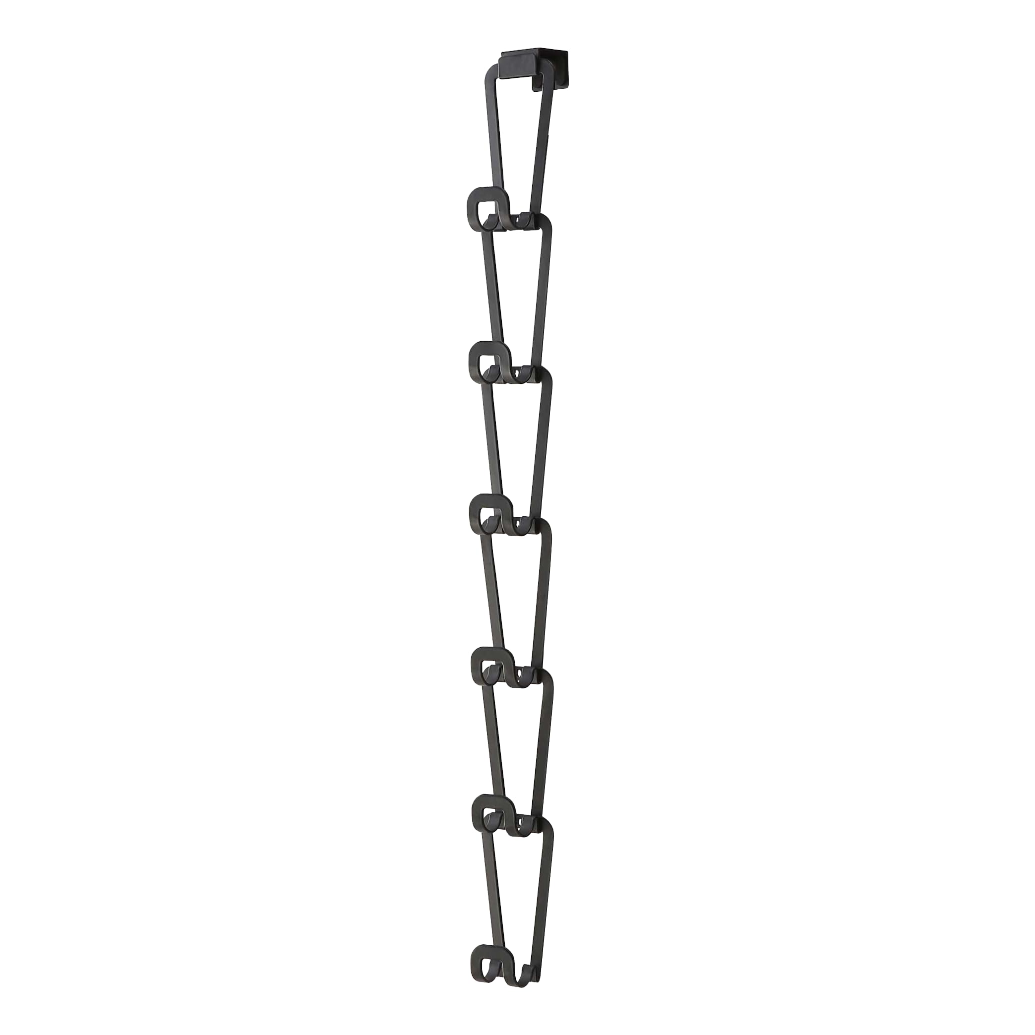 Yamazaki Home Chain Link Bag Holder - Closet Storage Hanging Organizer Rack Steel One Size Black