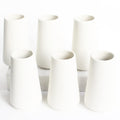 YANLING 6 Pack White Vase Ceramic Vases for Home Decor, 6 Inch Modern White Ceramic Vases for Centerpieces Pampas Grass Vases Ta