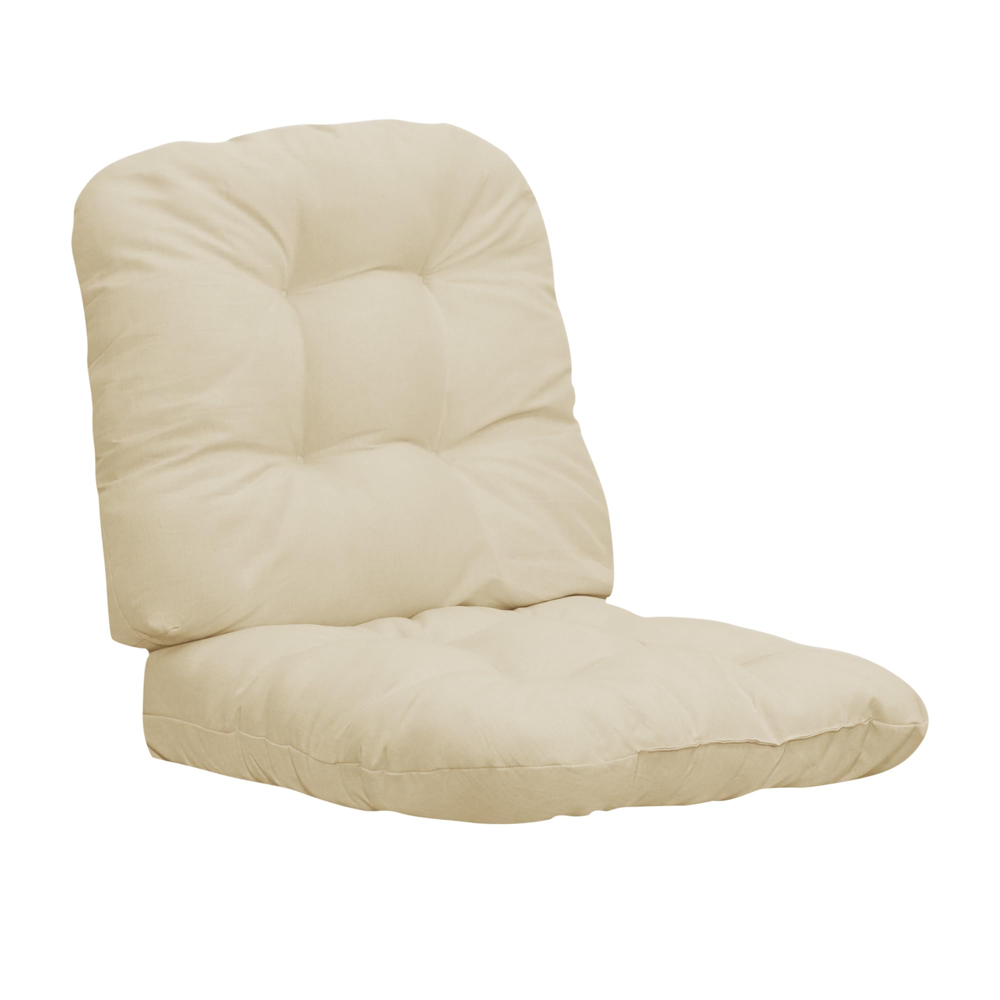 Easy-Going 2 Pack 19'X19' Outdoor Water Resistant Patio Wicker Chair Cushions Reversible Tufted Pads Seat Indoor Furniture Bei