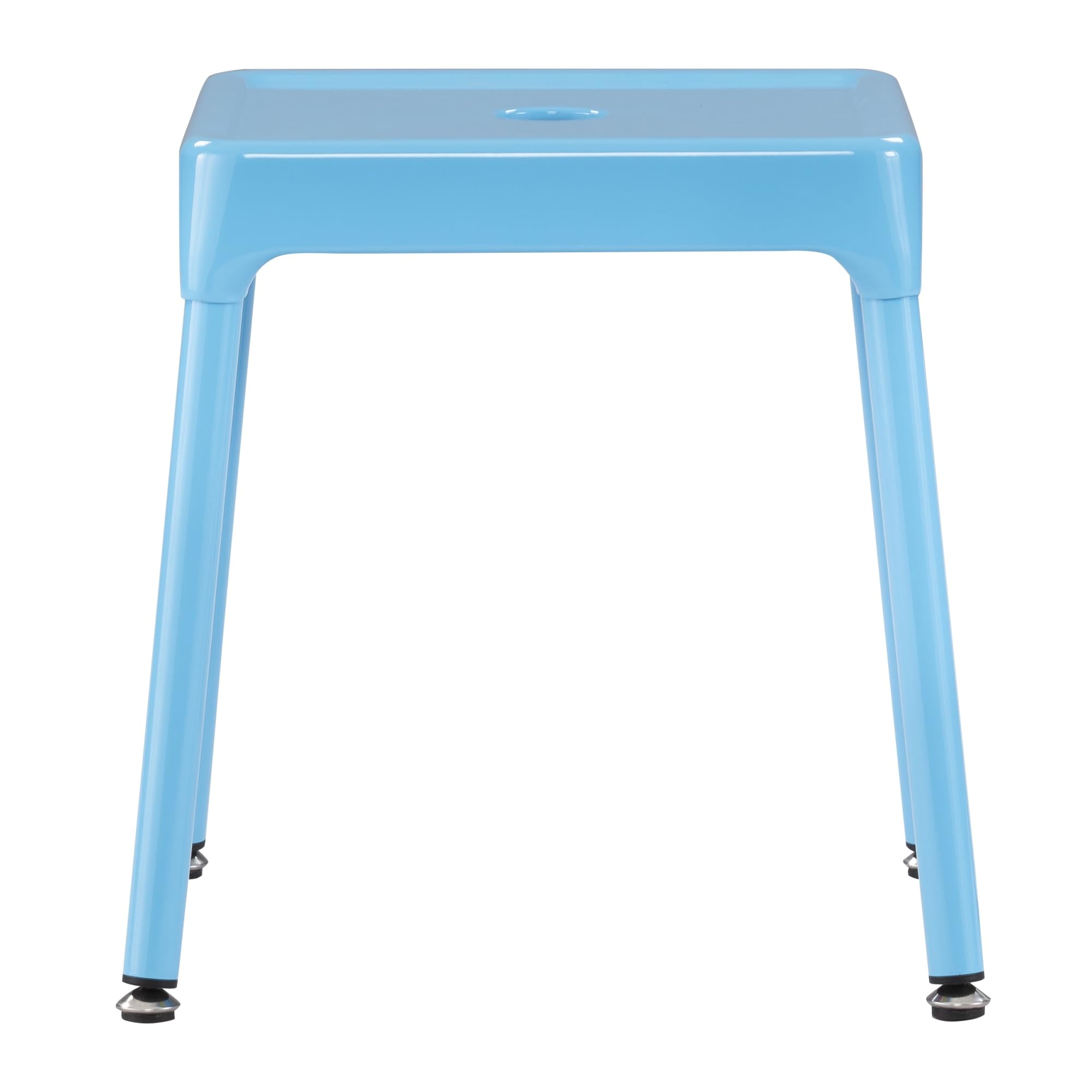 Safco Products 6603 Steel Stool, 15&quot; H, Sturdy Construction, Durable Powder Coat Finish, Includes Nylon Leg Caps and Leveling Feet, Blue