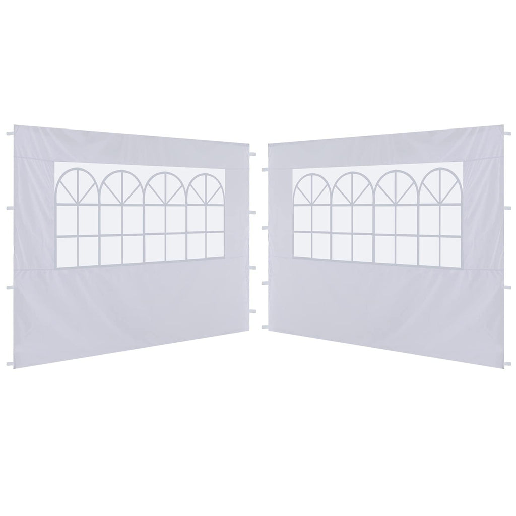 Abccanoy 2 Packs Of 10X10 Canopy Sidewalls With Church, White