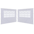 Abccanoy 2 Packs Of 10X10 Canopy Sidewalls With Church, White