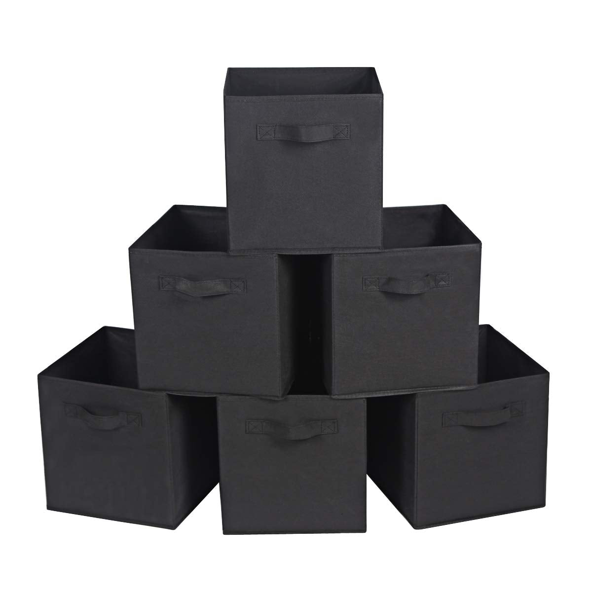 MAX Houser Fabric Cloth Storage Bins,Foldable Storage Cubes Organizer Baskets with Dual Handles for Home Bedroom Storage,Set of 